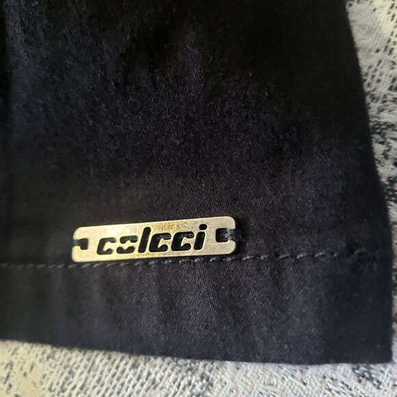 Black Colcii Long Sleeve Leather Look Slimming Dress - Picture 10 of 13